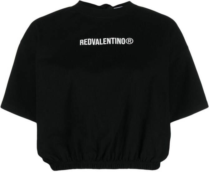 RED Valentino T-shirt met logoprint Zwart