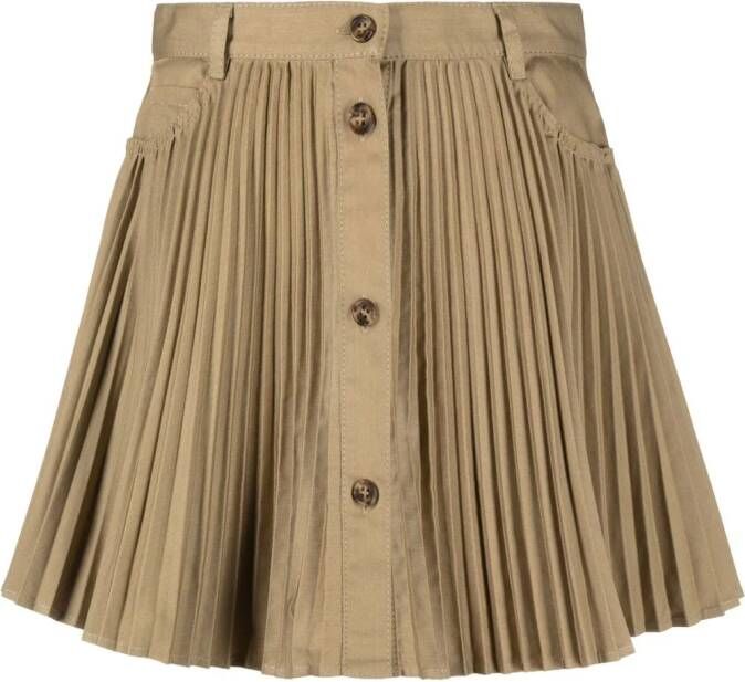 RED Valentino Mini-plooirok Bruin