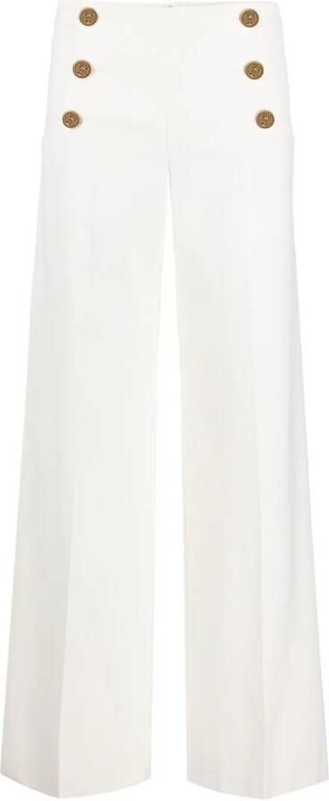 RED Valentino Palazzo broek met knopen Wit