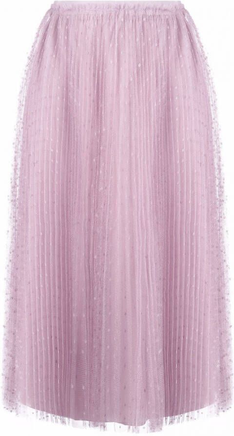 RED Valentino Plooirok met tule Roze