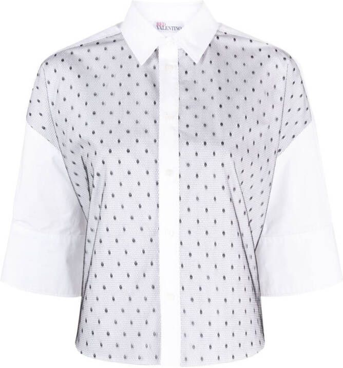 RED Valentino Cropped blouse Wit