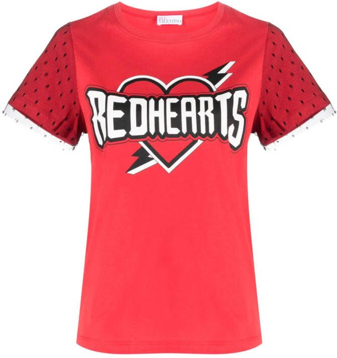 RED Valentino T-shirt met print Rood