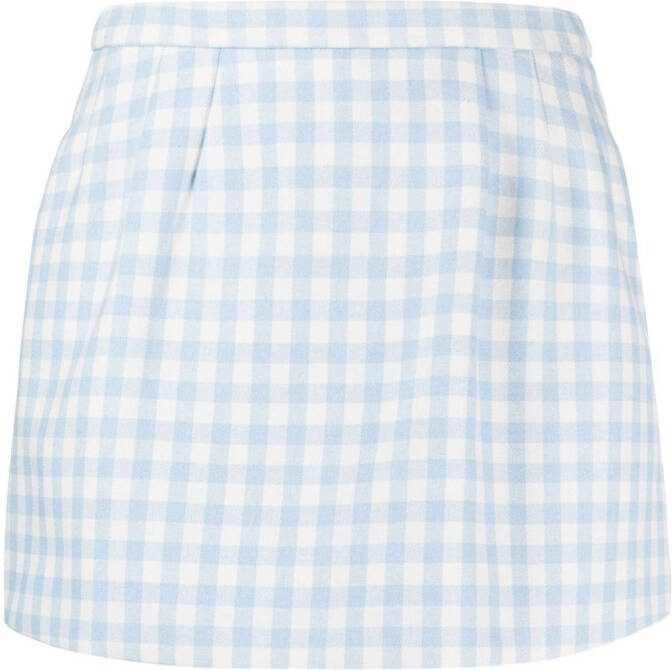RED Valentino Skort met gingham ruit Blauw