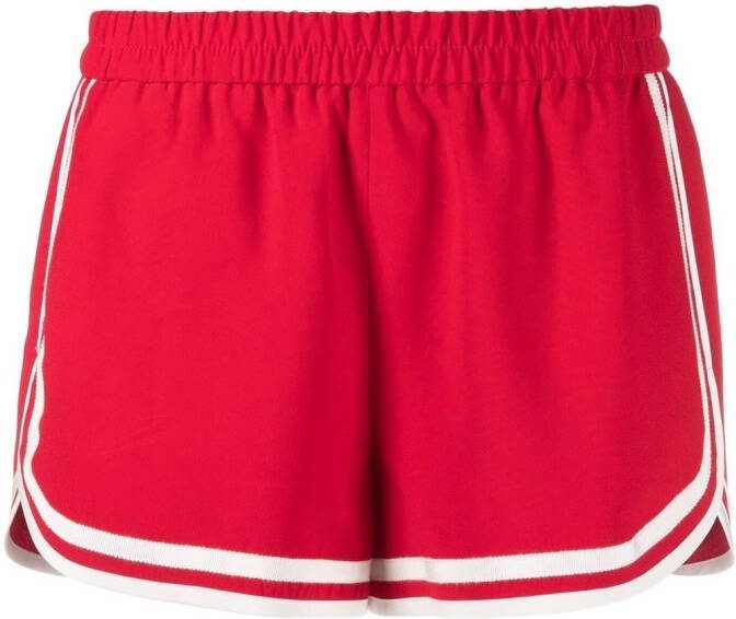 RED Valentino Shorts met gestreepte afwerking Rood