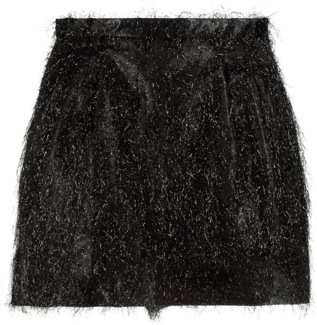 RED Valentino Mini-rok met reliëf Zwart