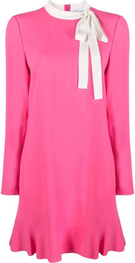 RED Valentino Jurk met gestrikte voorkant Roze