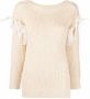 RED Valentino Trui met boothals Beige - Thumbnail 1