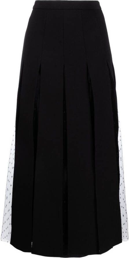 RED Valentino Gelaagde midi-rok Zwart