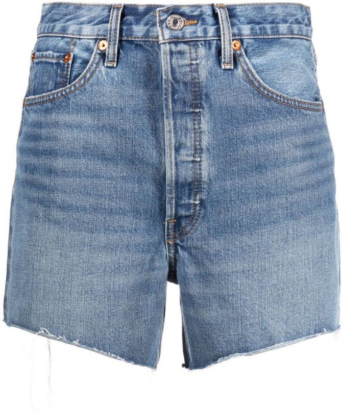 RE DONE 90s denim shorts Blauw