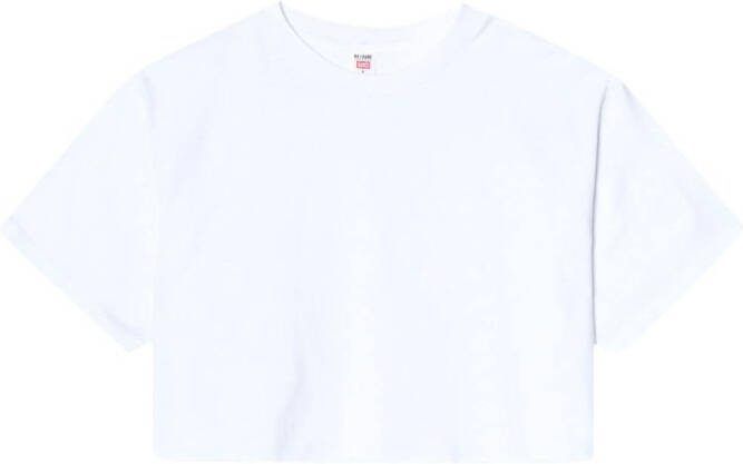 RE DONE Cropped T-shirt Wit