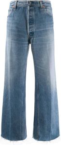 RE DONE Cropped straight jeans Blauw