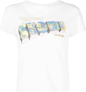RE DONE T-shirt met print Wit