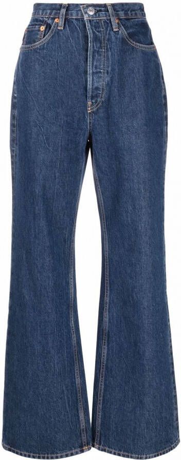 RE DONE High waist bootcut jeans Blauw
