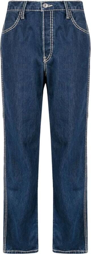 RE DONE Jeans met contrasterend stiksel Blauw