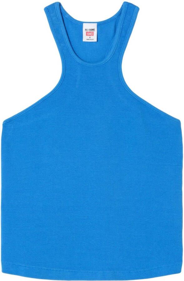 RE DONE Katoenen tanktop Blauw