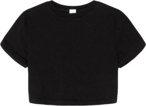 RE DONE Cropped T-shirt Zwart