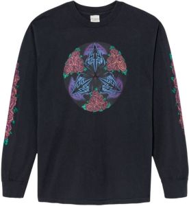 RE DONE Sweater met roosprint Zwart
