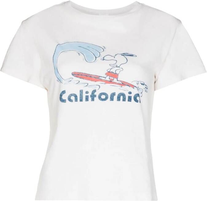 RE DONE T-shirt met print Beige