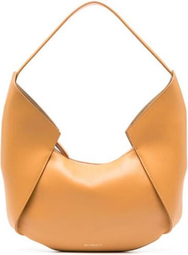 REE PROJECTS Leren schoudertas Bruin