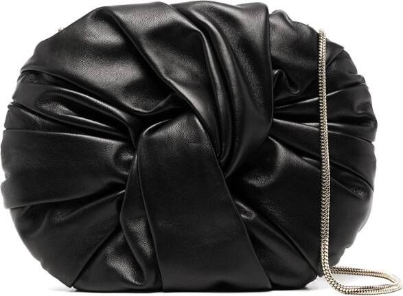 REE PROJECTS Lily schoudertas met ruches Zwart