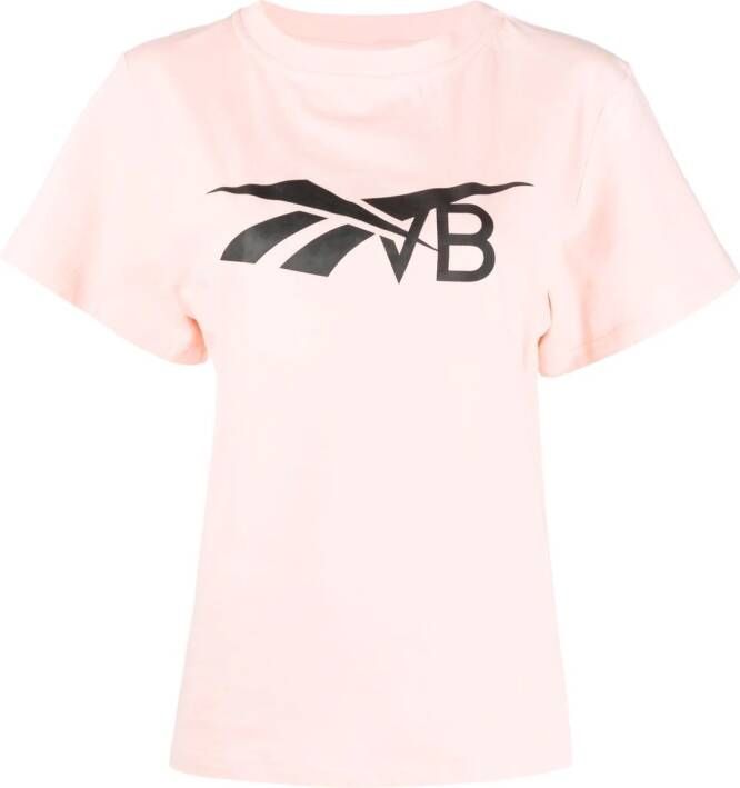 Reebok x Victoria Beckham T-shirt met logoprint Roze