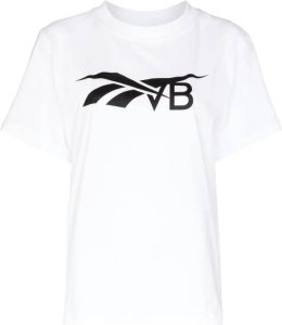 Reebok x Victoria Beckham T-shirt met logoprint Wit