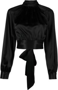 Reformation Zijden blouse Zwart
