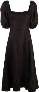 Reformation Linnen jurk Zwart