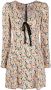 Reformation Marvis mini-jurk met bloemenprint Zwart - Thumbnail 1