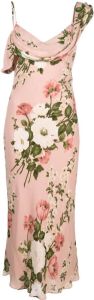 Reformation Maxi-jurk met bloemenprint Beige
