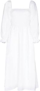 Reformation Midi-jurk met vierkante hals Wit