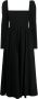 Reformation Midi-jurk met vierkante hals Zwart - Thumbnail 1