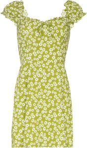Reformation Mini-jurk met bloemenprint Groen