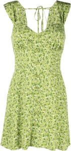 Reformation Mini-jurk met bloemenprint Groen
