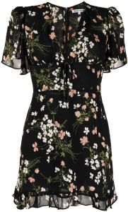 Reformation Mini-jurk met bloemenprint Zwart