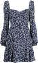 Reformation Mini-jurk met bloemenprint Blauw - Thumbnail 1