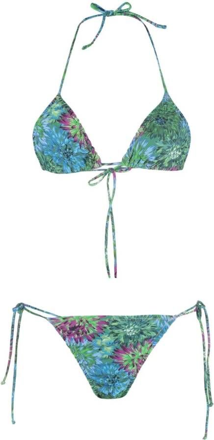 Reina Olga Bikini met bloemenprint Groen