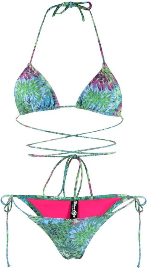 Reina Olga Bikini met bloemenprint Groen