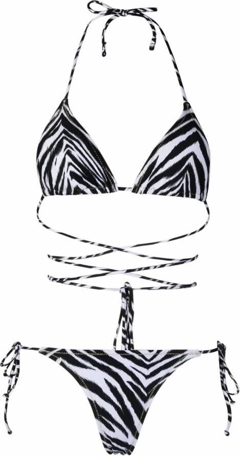 Reina Olga Bikini met zebraprint Wit