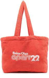 Reina Olga Shopper met geborduurd logo Rood