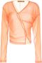 Rejina Pyo Asymmetrische blouse Oranje - Thumbnail 1