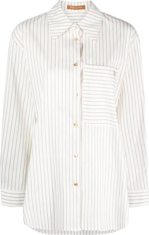Rejina Pyo Caprice stripe-pattern shirt Wit