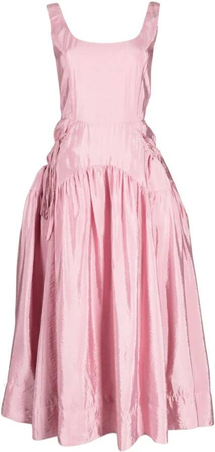 Rejina Pyo Geplooide midi-jurk Roze