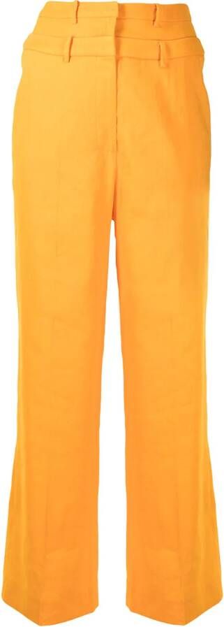 Rejina Pyo Flared broek Geel