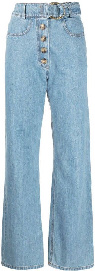Rejina Pyo Flared jeans Blauw