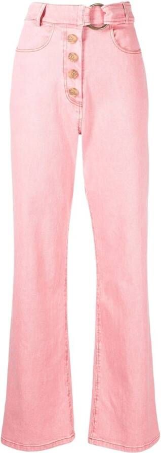 Rejina Pyo Jeans met ceintuur Roze