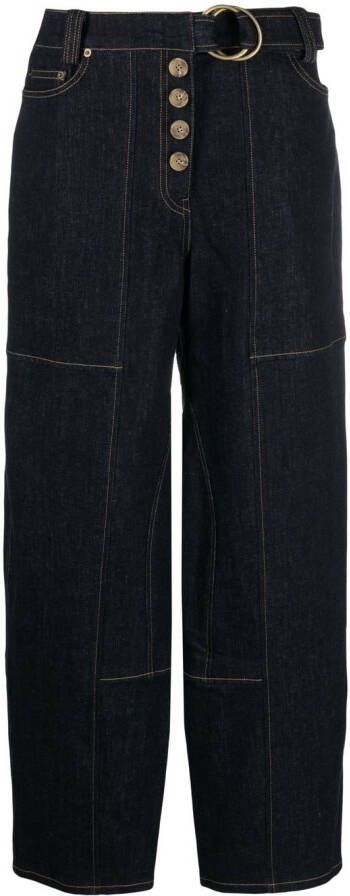 Rejina Pyo Jeans met wijde pijpen Blauw