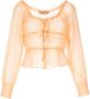 Rejina Pyo Semi-transparante blouse Oranje - Thumbnail 1