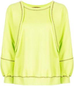Rejina Pyo Sweater met contrasterend stiksel Groen