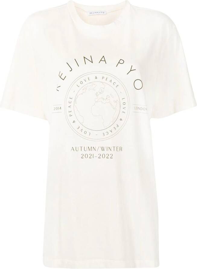 Rejina Pyo T-shirt met print Beige